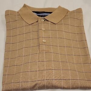 Tommy Hilfiger Beige Checkered Polo Shirt